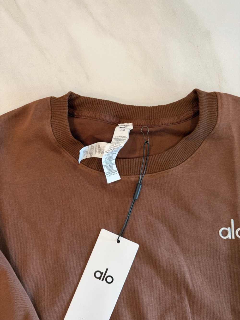 ALO Yoga Women's Crewneck Sweatshirt in Brown - Picture 4 of 6